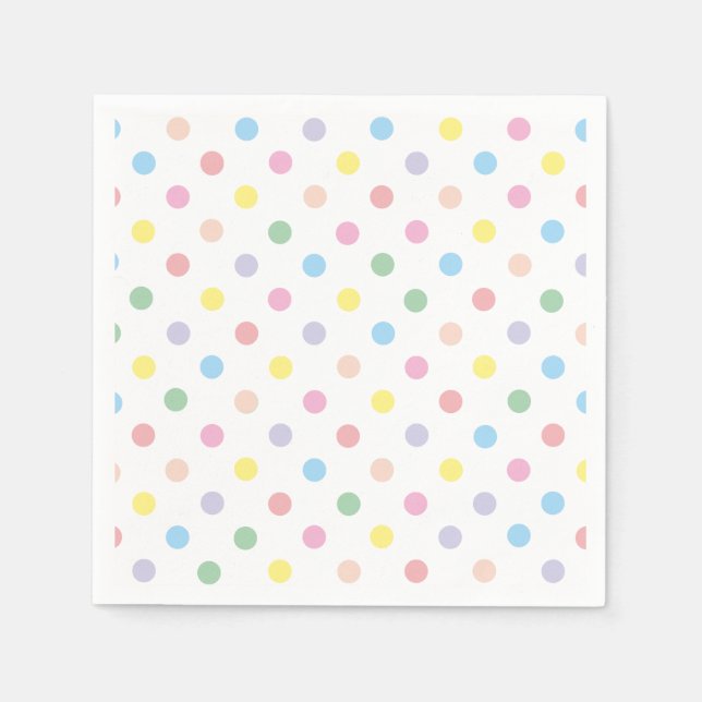 Guardanapo De Papel Pontos Bolha Pastéis Suaves (Frente)