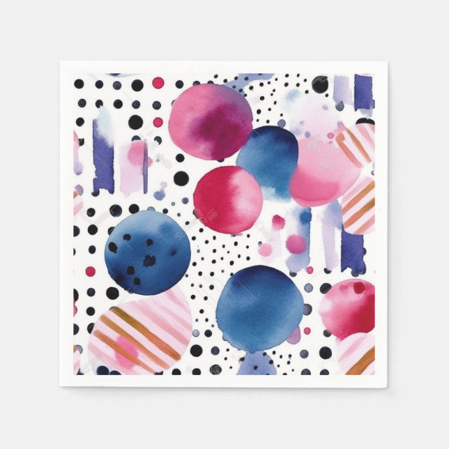 Guardanapo De Papel Pontos e faixas 2 (Frente)