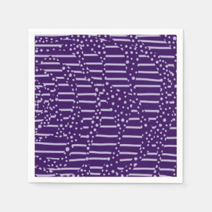 Guardanapo De Papel Pontos e tiras 2 - Roxo