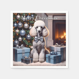 Guardanapo De Papel Poodle Christmas
