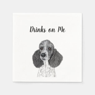 Guardanapo De Papel Poodle Cocktail Napkins