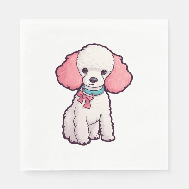 Guardanapo De Papel Poodle Dog Super Cute (Frente)