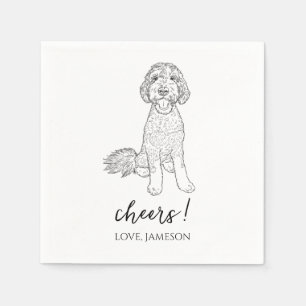 Guardanapo De Papel Poodle Goldendoodle Labradoodle. Casamento de Cach