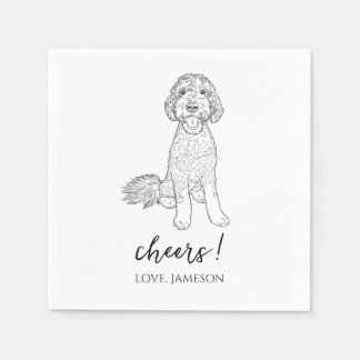 Guardanapo De Papel Poodle Goldendoodle Labradoodle. Casamento de Cach