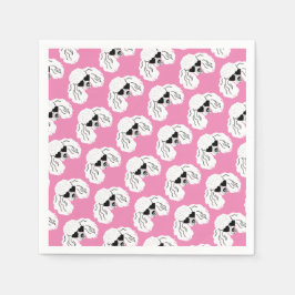 Guardanapo De Papel Poodle Pattern Cute Pink