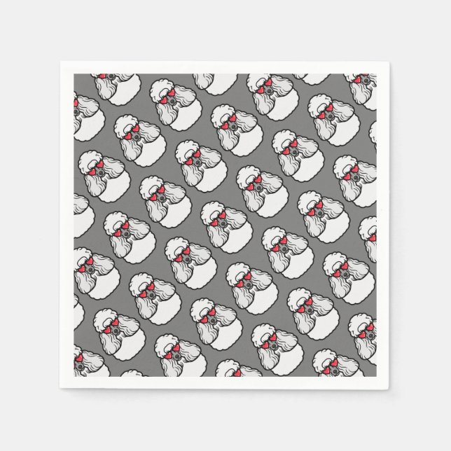 Guardanapo De Papel Poodle Pattern Engraçado (Frente)