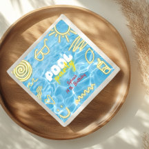 Pool summer neon vibes birthday party