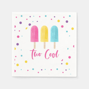 Guardanapo De Papel Pop Arco-íris Dois segundos aniversários Legal