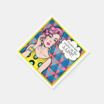 Pop Art A-List VIP Cocktail Napkin