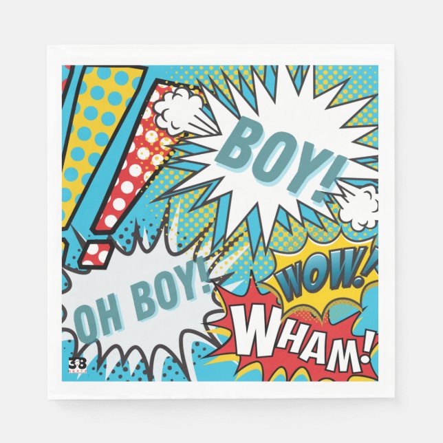 Guardanapo De Papel Pop Art Baby Boy (Frente)