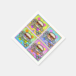 GUARDANAPO DE PAPEL POP ART BURGER