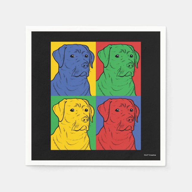 Guardanapo De Papel Pop Art Labrador Retriever (Frente)