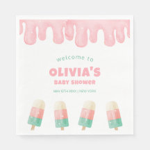 Pop do Sorvete de fusão cor-de-rosa bem-vindo