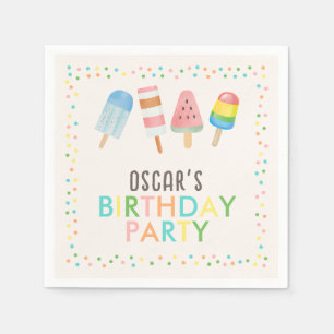Guardanapo De Papel Pop e Aniversário de criança de gelado