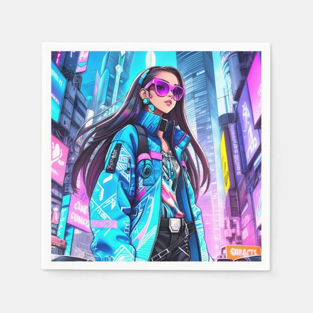 Guardanapo De Papel Pop Futurística - Estrela 0002 (Frente)