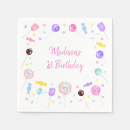 Guardanapo De Papel Pop It Rainbow Pink Dourado Aniversário