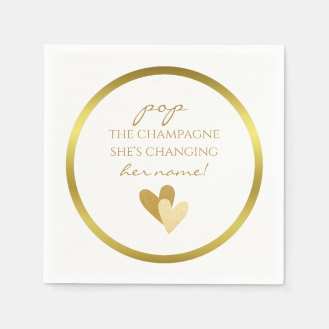 Guardanapo De Papel Pop the Champagne She's Changing her Name (Frente)