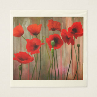 Guardanapo De Papel Poppies de Aquarela