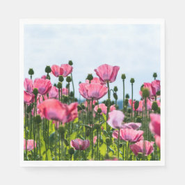 Guardanapo De Papel Poppies Rosa