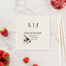 Guardanapo De Papel Popping Champagne &Toasting Glasses Party Wedding 