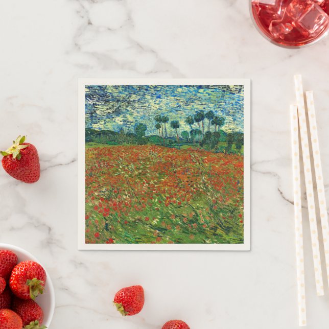 Guardanapo De Papel Poppy Field por Vincent Van Gogh (Insitu)