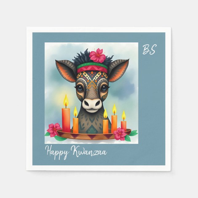 Guardanapo De Papel População africana de animais selvagens Kwanzaa em (Frente)