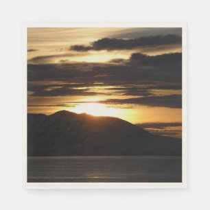 Guardanapo De Papel Pôr do Sol no Alasca III Fotografia Deslumbrante d