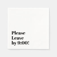 Por favor, saia às 9:00! Mensagem Simples de Desig
