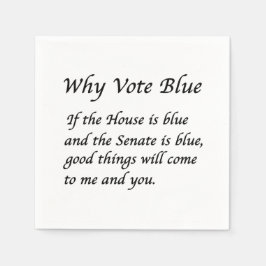 Guardanapo De Papel Por que votar azul em 2024