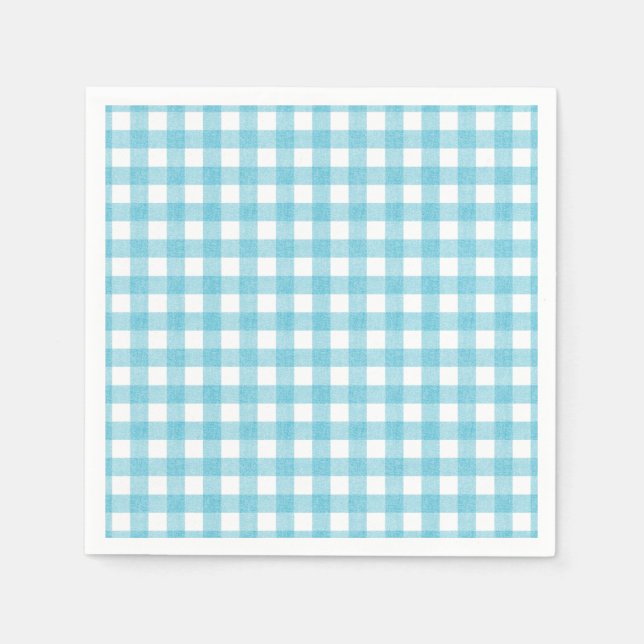 Guardanapo De Papel Por Sea Gingham Paper Napkin (Frente)