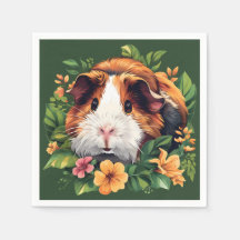 Porco-guineense entre flores