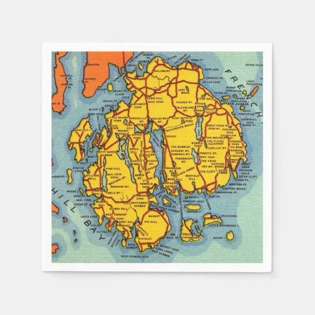 Guardanapo De Papel Porto bar - Ilha do Deserto do Monte (Frente)