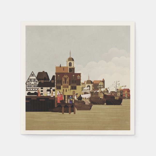 Guardanapo De Papel Porto medieval (Frente)