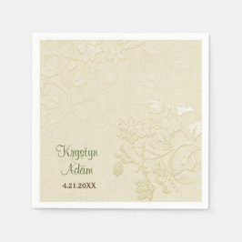 Guardanapo De Papel Posh Cats Weding Ivory Paper Napkins