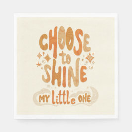 Guardanapo De Papel Positividade radiada: escolha brilhar inspiraciona