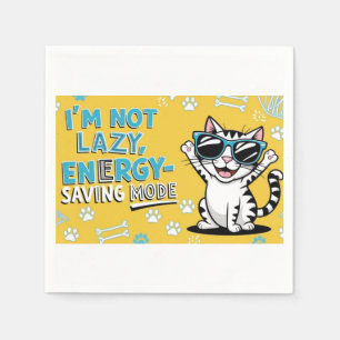 Guardanapo De Papel Poster de Gato Engraçado, Gato de Cartoon vestindo