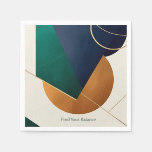 Guardanapo De Papel Poster moderno minimalista com triângulo sobrepost
