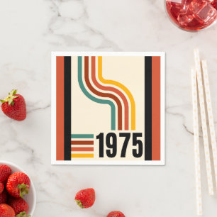Guardanapo De Papel poster vintage Retro Stripes 1975