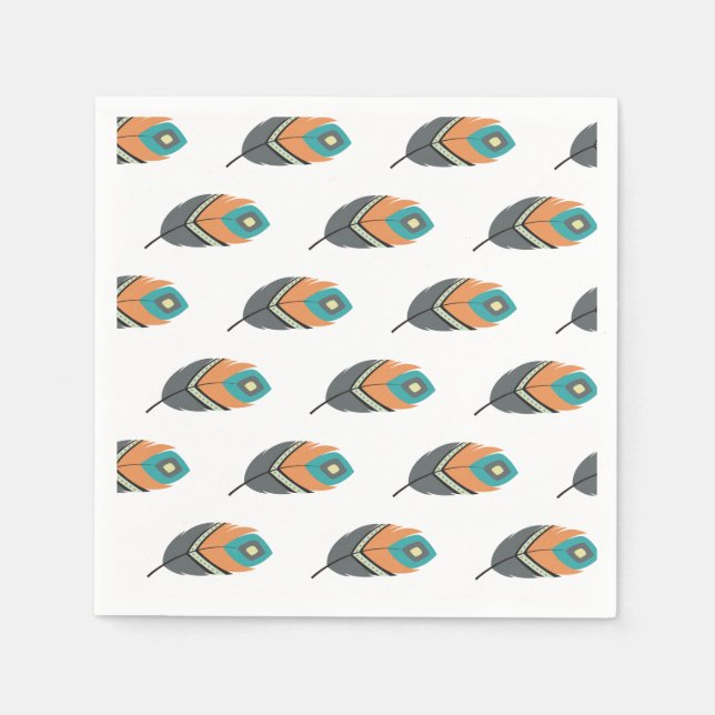 GUARDANAPO DE PAPEL POW WOW TRIBAL PARTY NAPKINS (Frente)