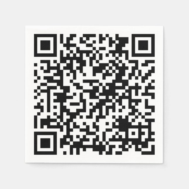 Guardanapo De Papel Praça de URL Personalizada de Código QR Personaliz (Frente)