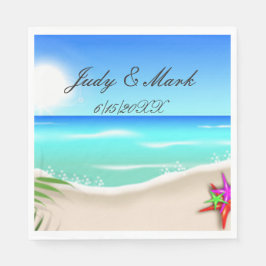 Guardanapo De Papel Praia com papel colorido de Starfish Nápoles