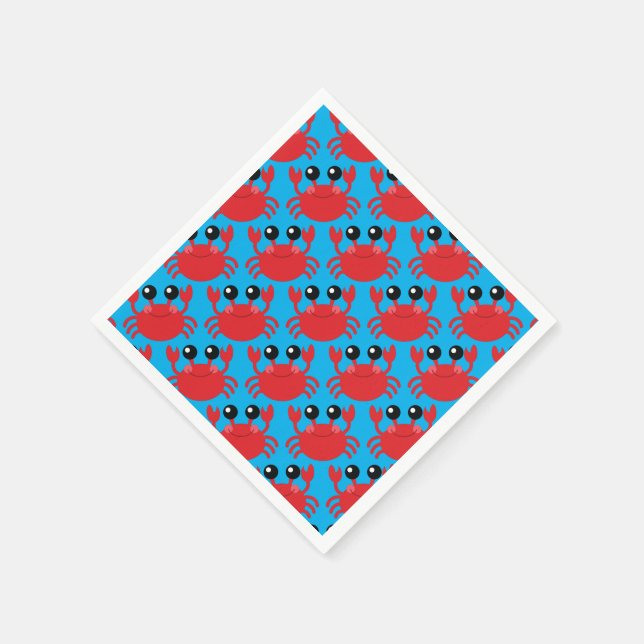 Guardanapo De Papel Praia da Festa de aniversário do Caranguejo (Canto)