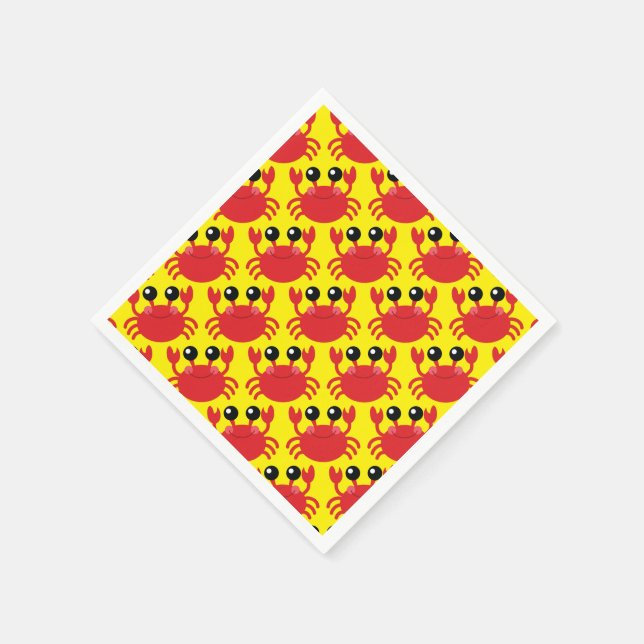 Guardanapo De Papel Praia da Festa de aniversário do Caranguejo (Canto)