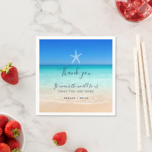 Guardanapo De Papel Praia Destino Starfish Casamento Napkins