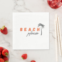 Guardanapo De Papel praia, por favor. palmeira. Papel Napkins moderno