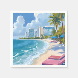 Guardanapo De Papel Praia Sul de Miami Flórida