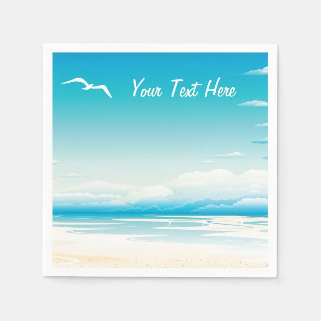 Guardanapo De Papel Praia Tropical (Frente)