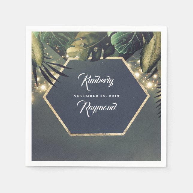 Guardanapo De Papel Praia Tropical de Palms (Frente)