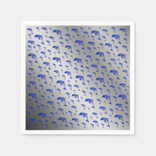 Guardanapo De Papel prata, golfinho, peixe, natureza, aquático, design