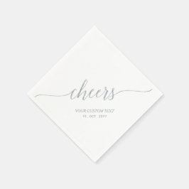 Guardanapo De Papel Prata | Grafia Elegante e Estilosa para Evento de 